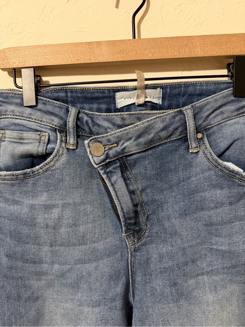 Risen Jeans Light Wash Denim Jeans - Light Blue - Picture 3 of 4
